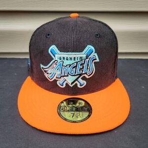 Los Angeles Angels Orange Visor Sea Blue Bottom 50th Anniversary Side Patch New